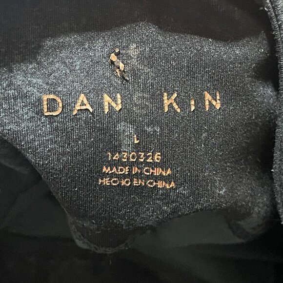 Danskin Women's Legging Athletic Tie Dye Black Gray Size L Large Pockets - Picture 3 of 5